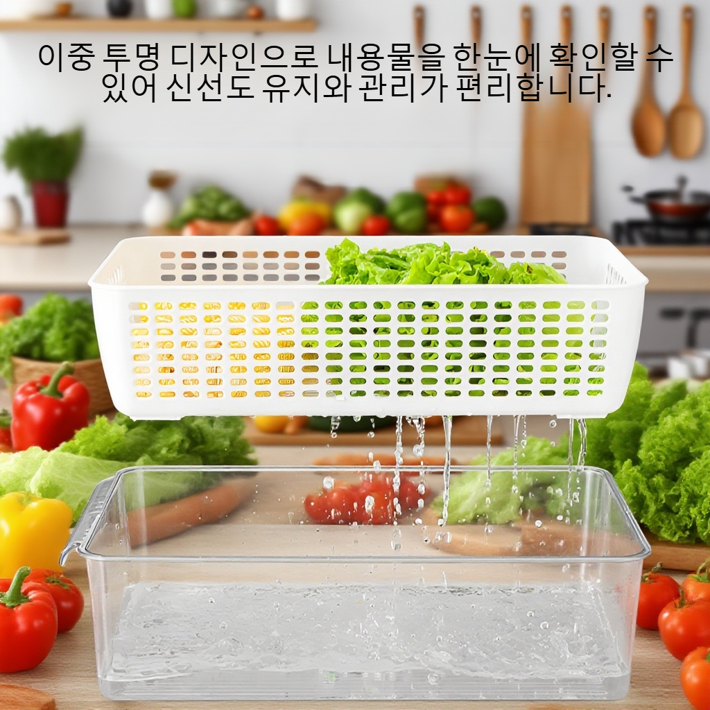 이중 투명 신선도 유지 아스팔트 수납함