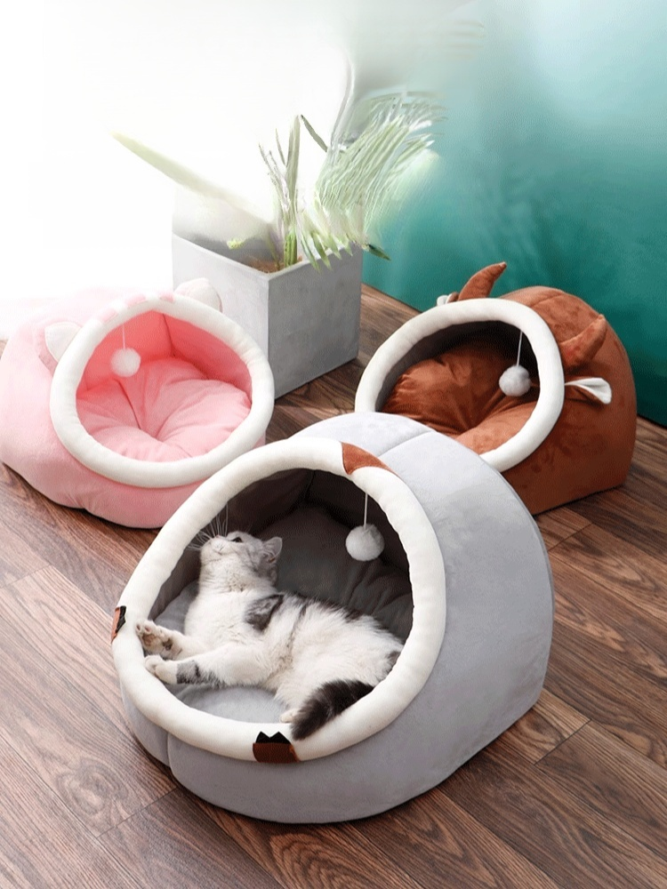 猫狗半封閉式保暖寵物窩