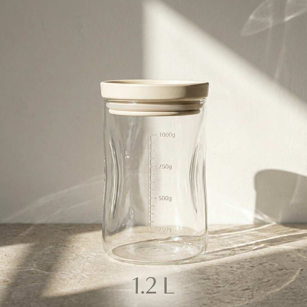 กล่องเก็บธัญพืชแบบสุญญากาศ (มีสเกลวัดระดับ)