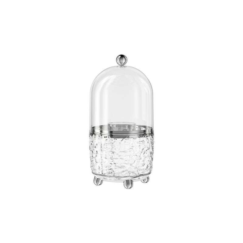 透明輕奢旋轉化妝品收納桶