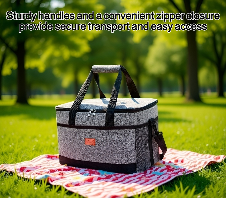 Insulated car bag for portable food and drink cooling