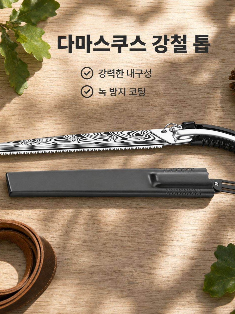 가정용 다마스커스 특급 과수 톱으로 벌목하는 톱