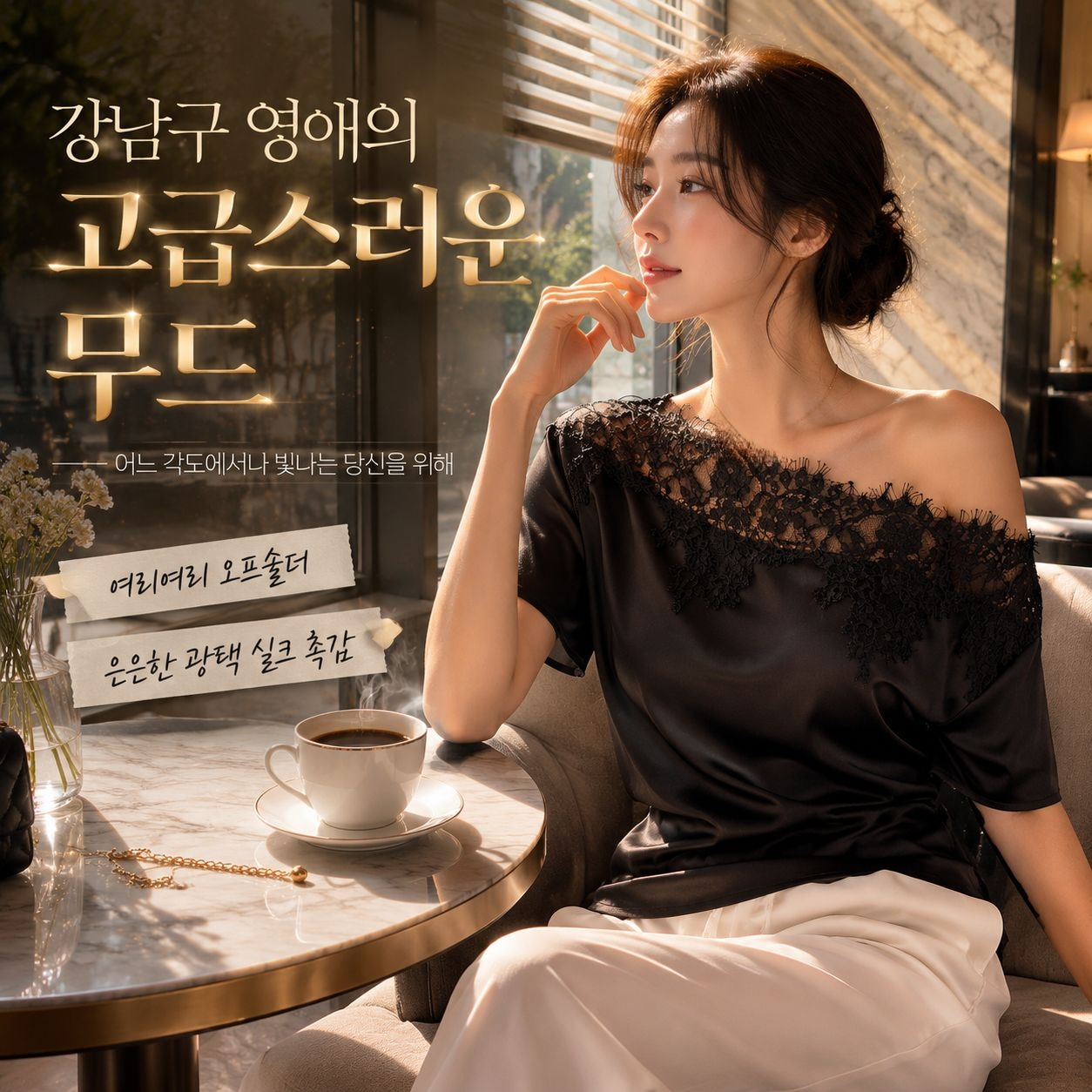 여름 레이스 언밸런스 오프숄더 플리츠 블라우스, 슬림 반팔 여성 상의