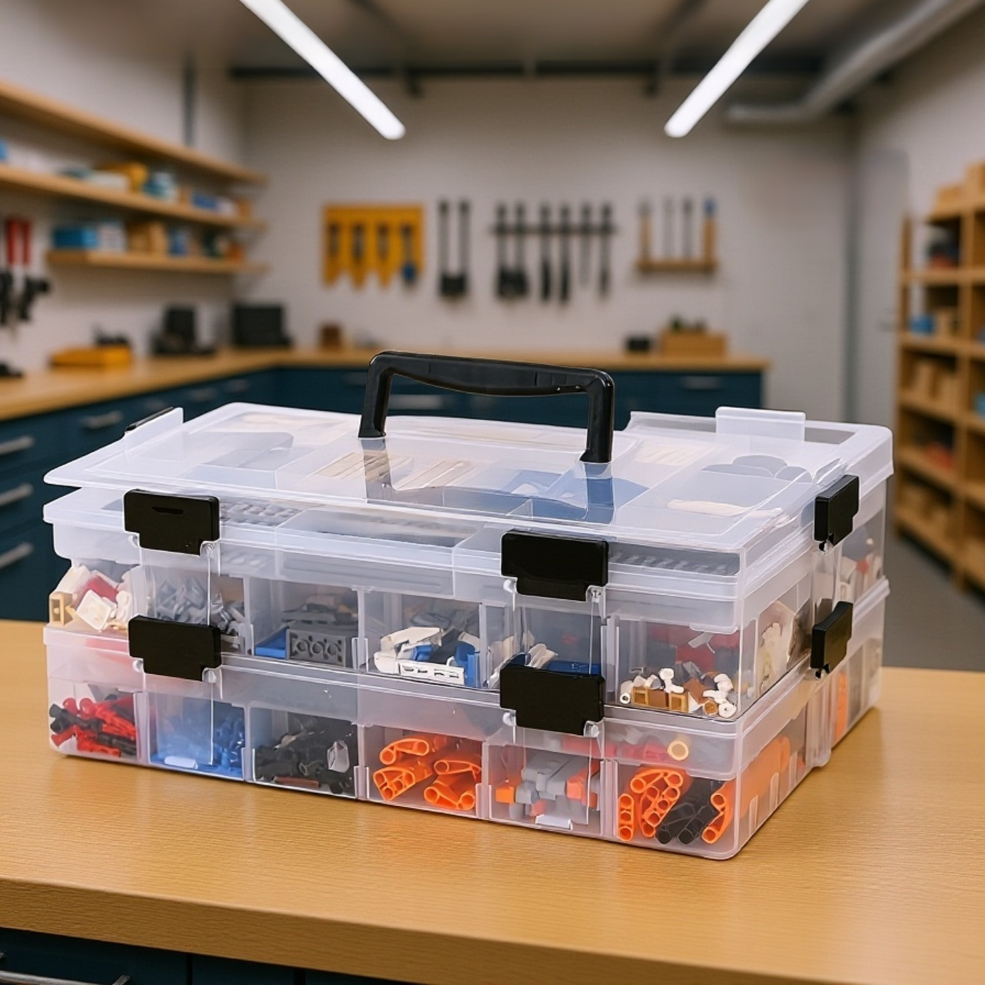 قدرة كبيرة شفافة متعددة الطبقات مربع تخزين