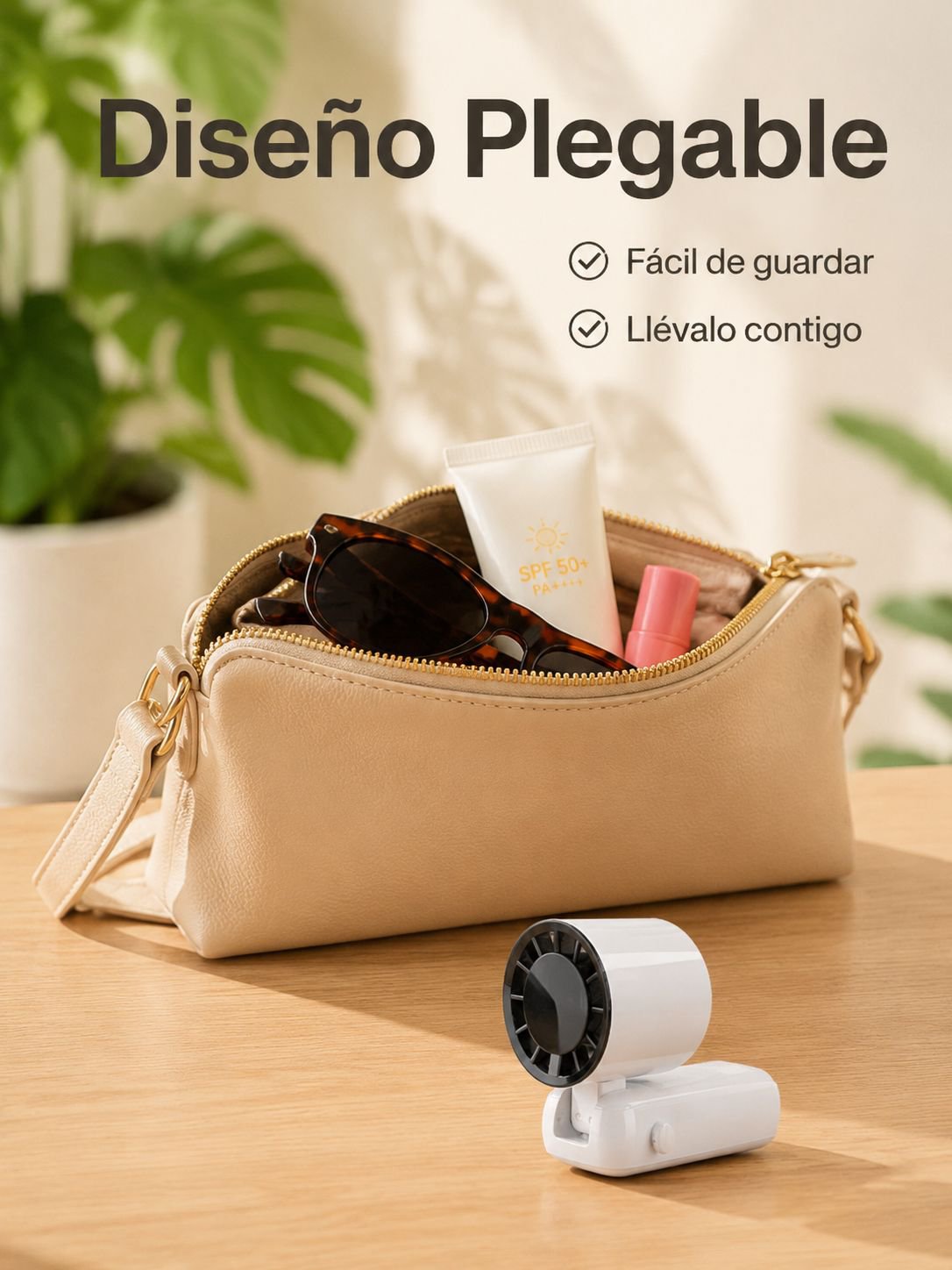 Ventilador de mano plegable portátil