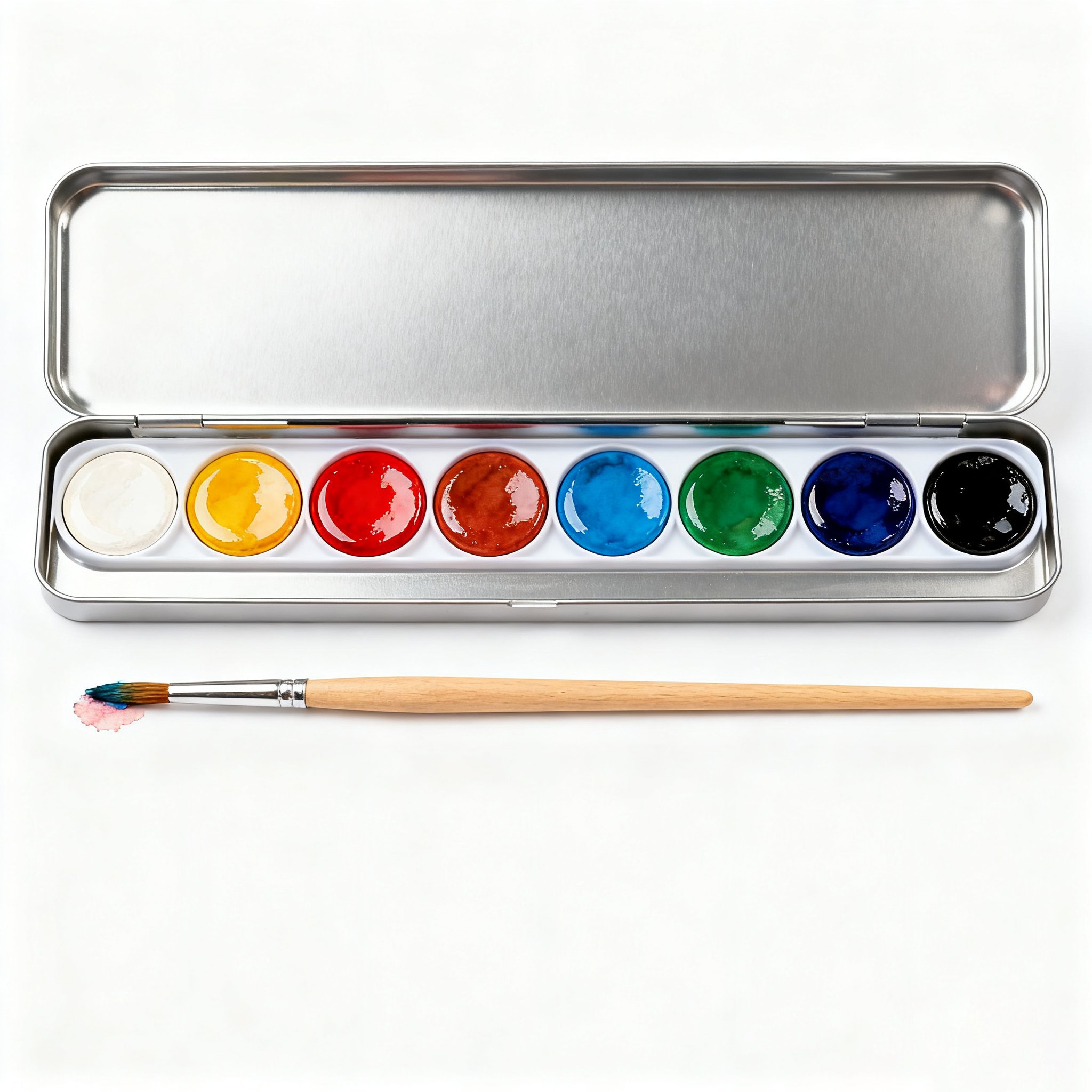 八色水彩絵の具セット