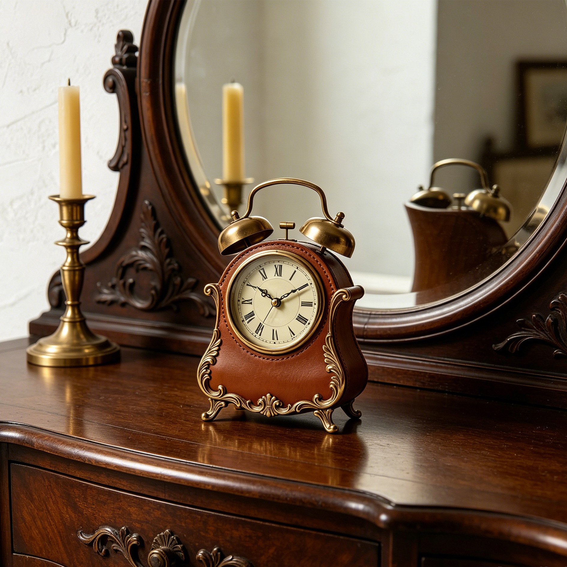 Retro table clock with elegant design
