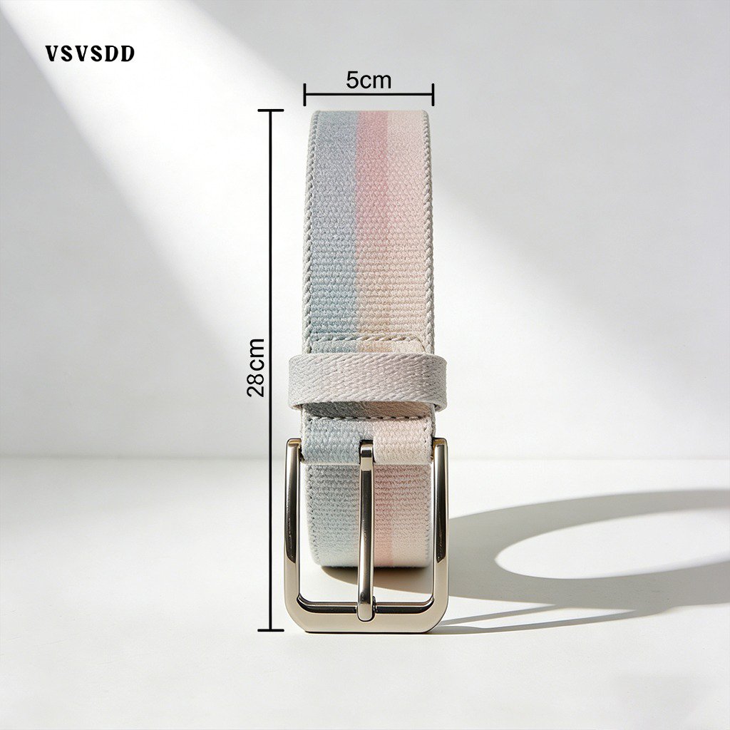 내구성 좋은 캔버스 소재 벨트 클로즈업