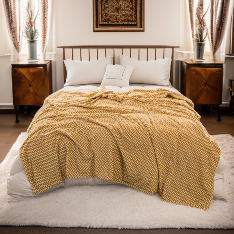 다기능 코랄 플리스 염색 담요