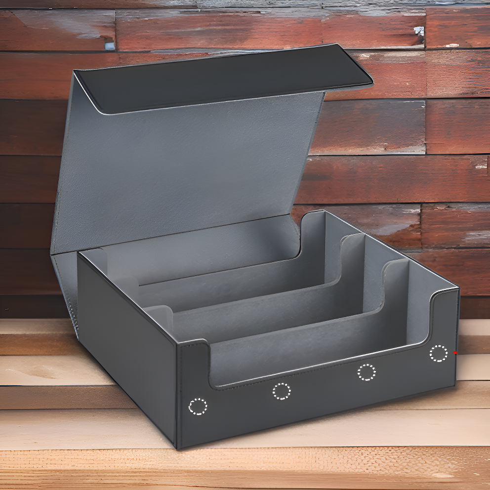 강력 자석이 내장된 대용량 디지몬 보드게임 카드 보관함 (PU 재질)