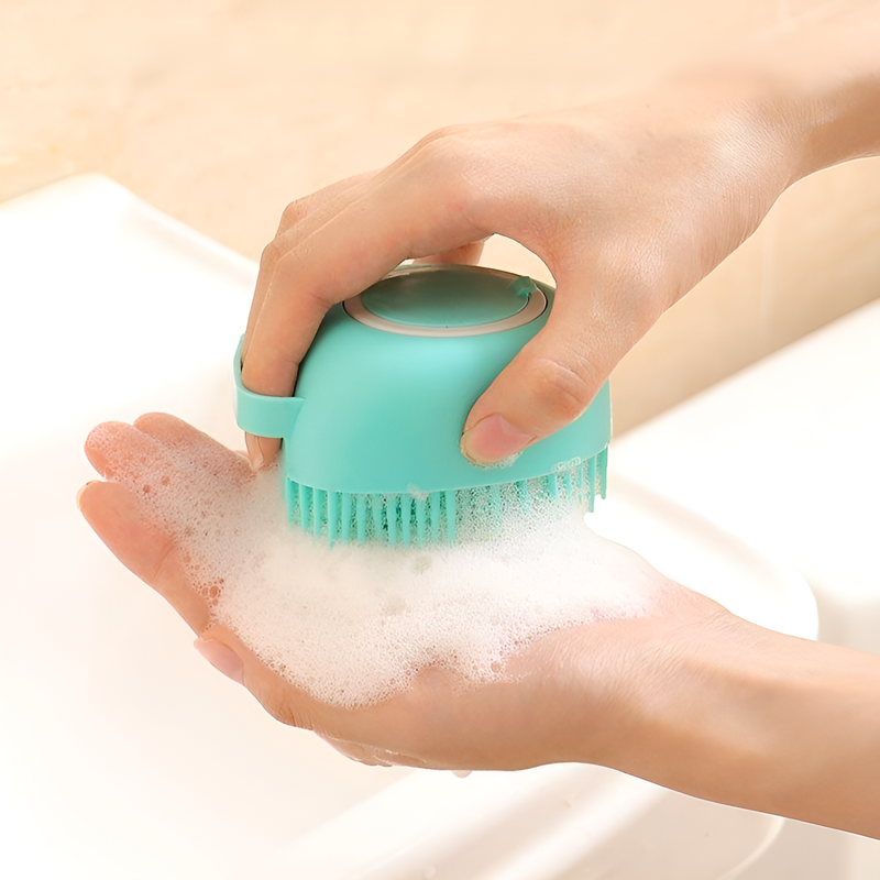 Silicone Pet Bath Brush for Cleaning and Massaging
