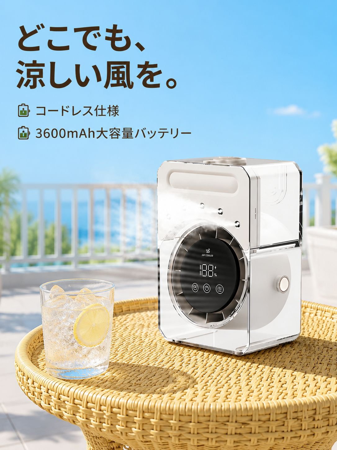卓上ミスト冷却ファン