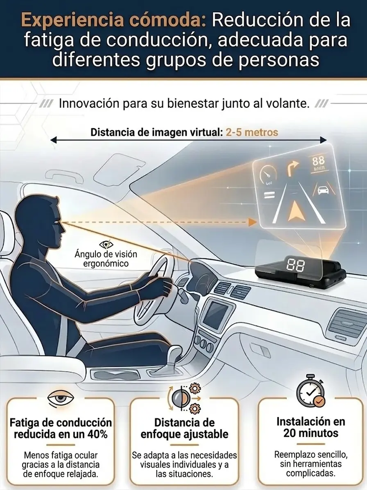 Proyector digital HUD de velocidad GPS para automóvil