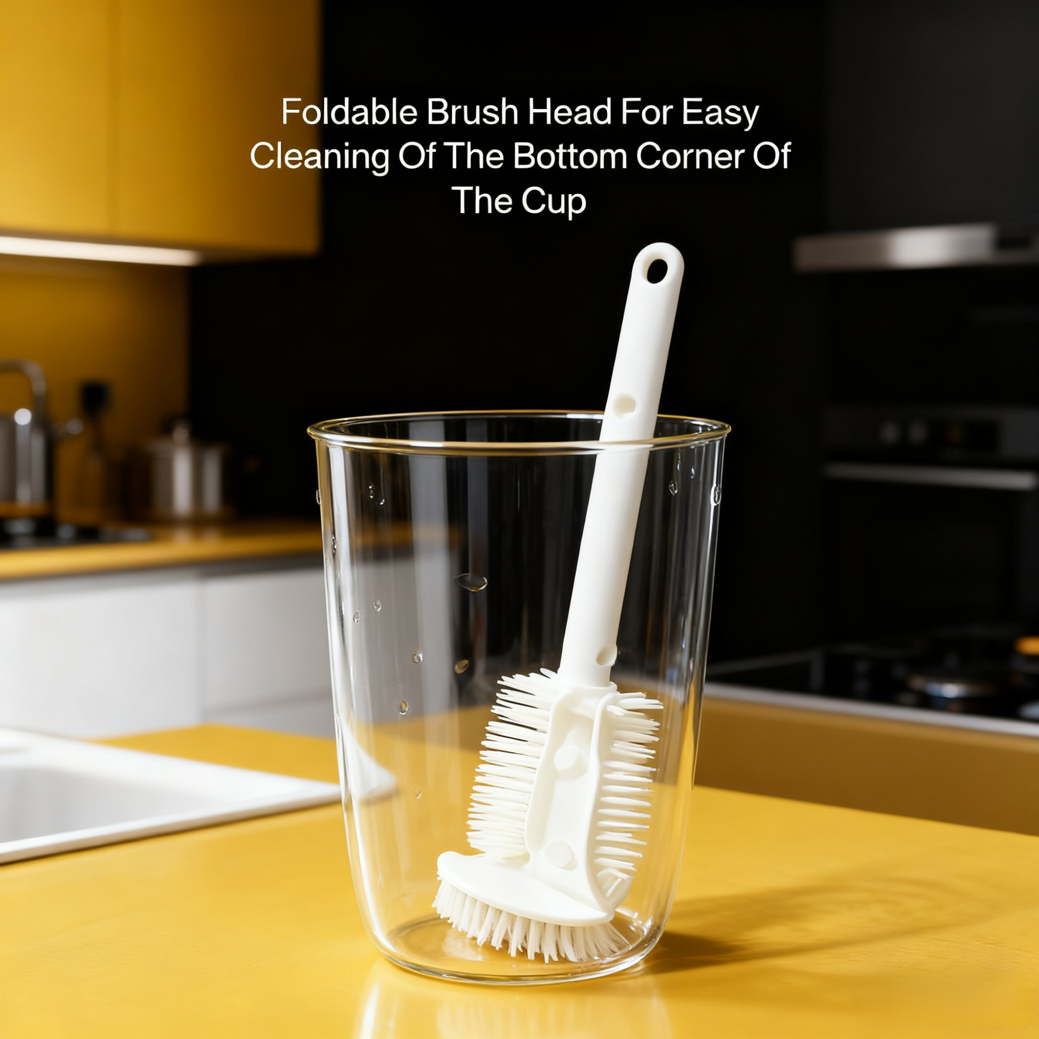 Foldable silicone brush for compact storage