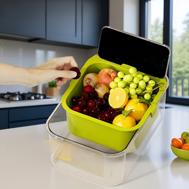 Lazy Person's Double-Layer Draining Snack, Dried Fruit and Fruit Basket
