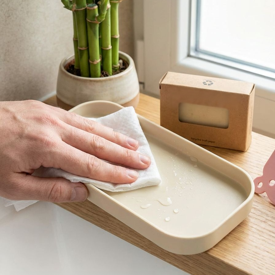 Moderne Seifenschale mit Abtropffunktion