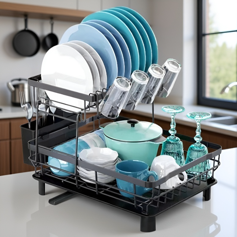 Küchengeschirrablage mit großem Fassungsvermögen