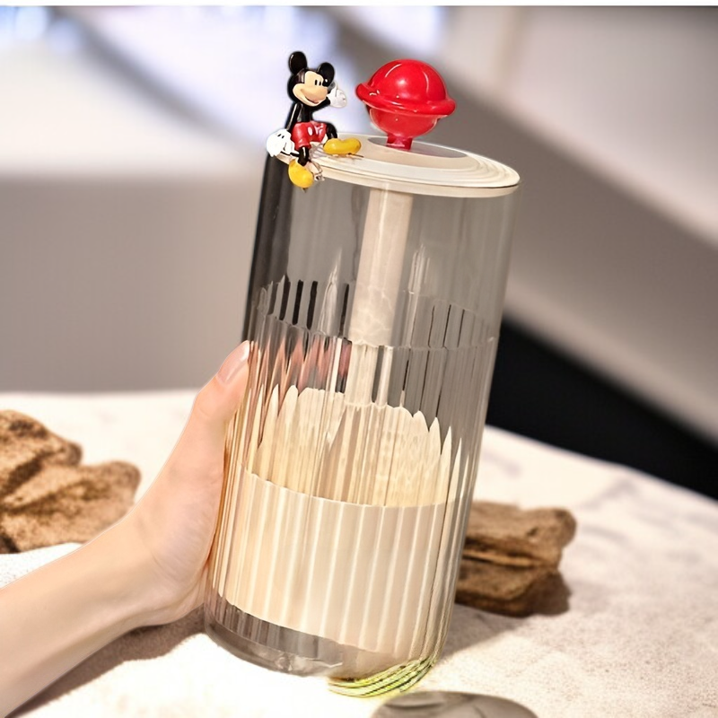 Makeup organizer box with clear lid for dust protection