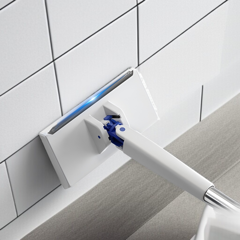 フロアワイパー 本体 1秒で着脱 ワンタッチモップ 2in1水切りワイパー 乾湿両用モップ 拭き掃除 雑巾ワイパー ベランダ 玄関 床 窓 フロア フローリング 掃除道具 使い捨てドライシート付き