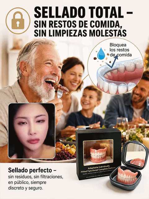 Estuche portátil para dentaduras postizas