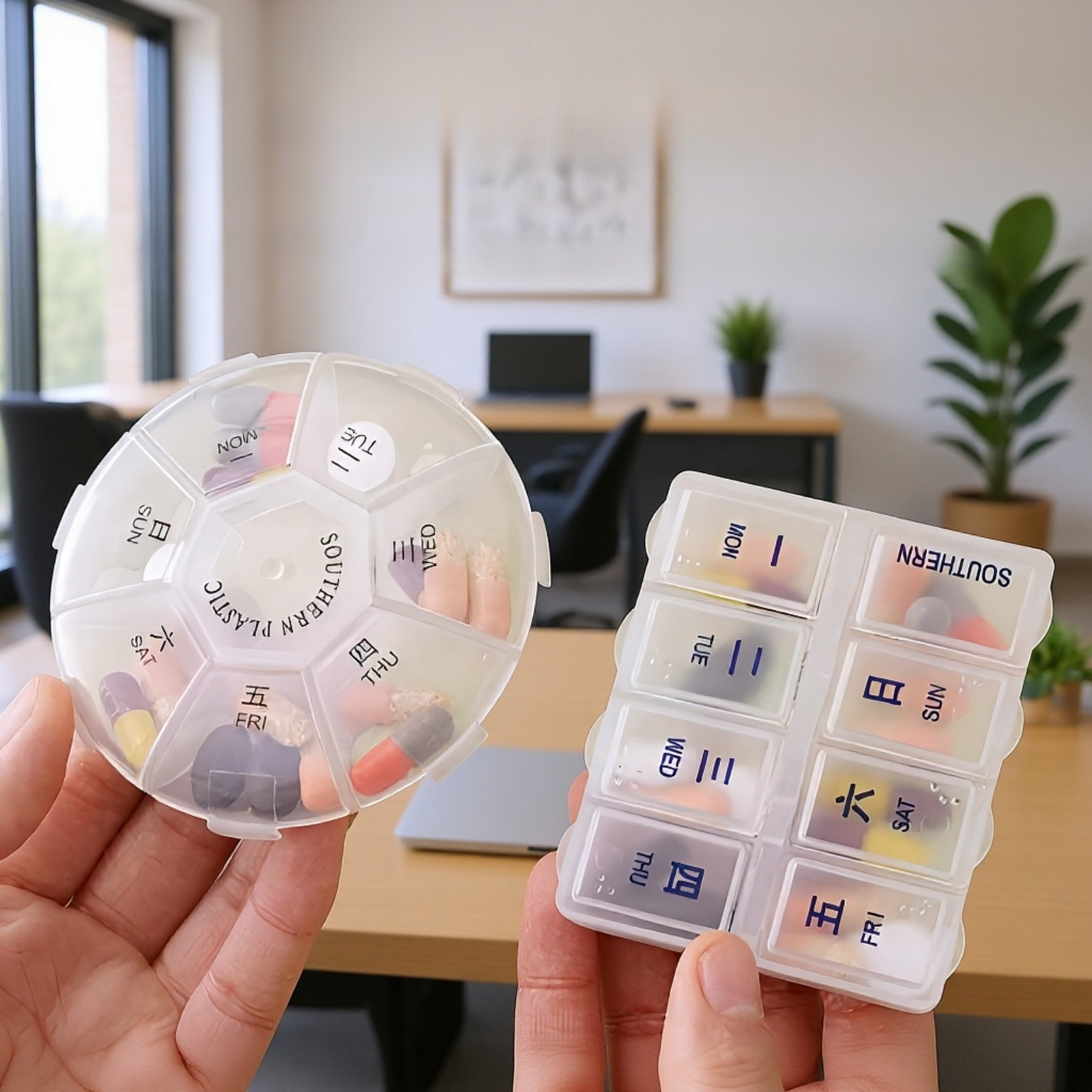 携帯用ミニ小型薬ケース 薬収納ボックス 分割ピルケース