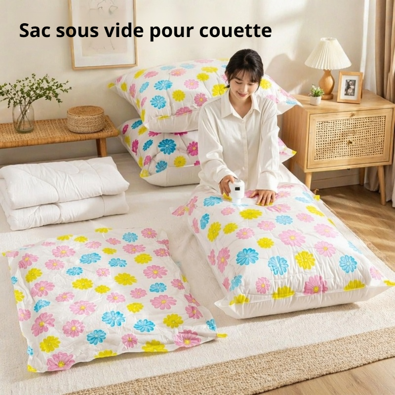Sac de rangement sous vide à très grande capacité