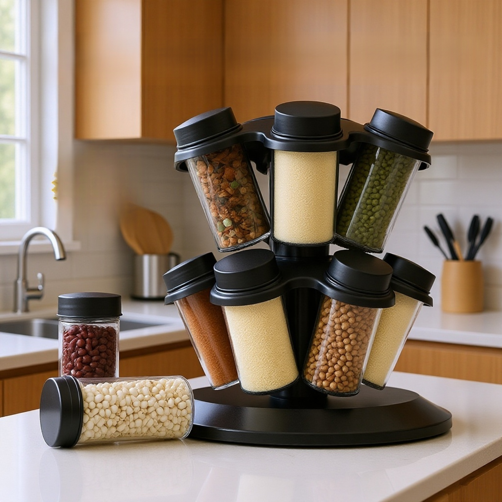 360도 회전 조미료 랙