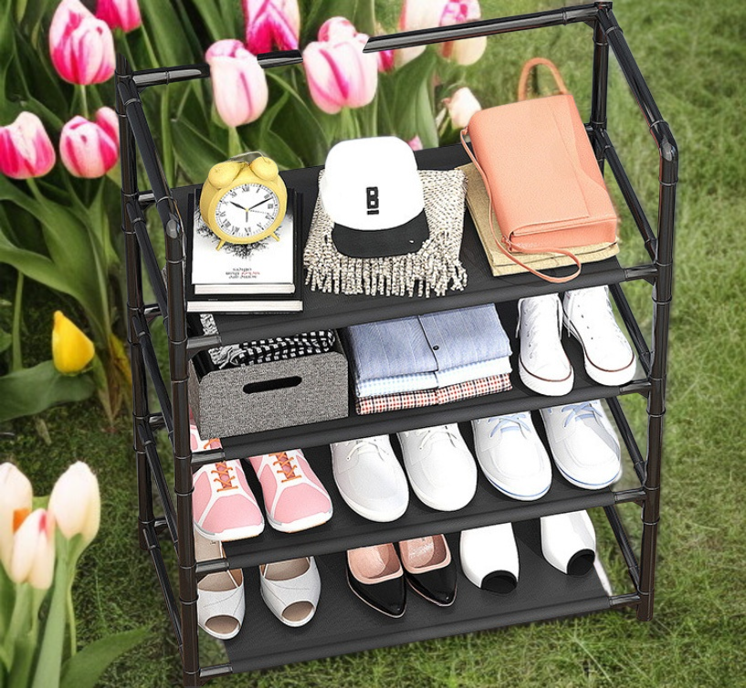 Minimalist design clothes rack and shoe organizer
