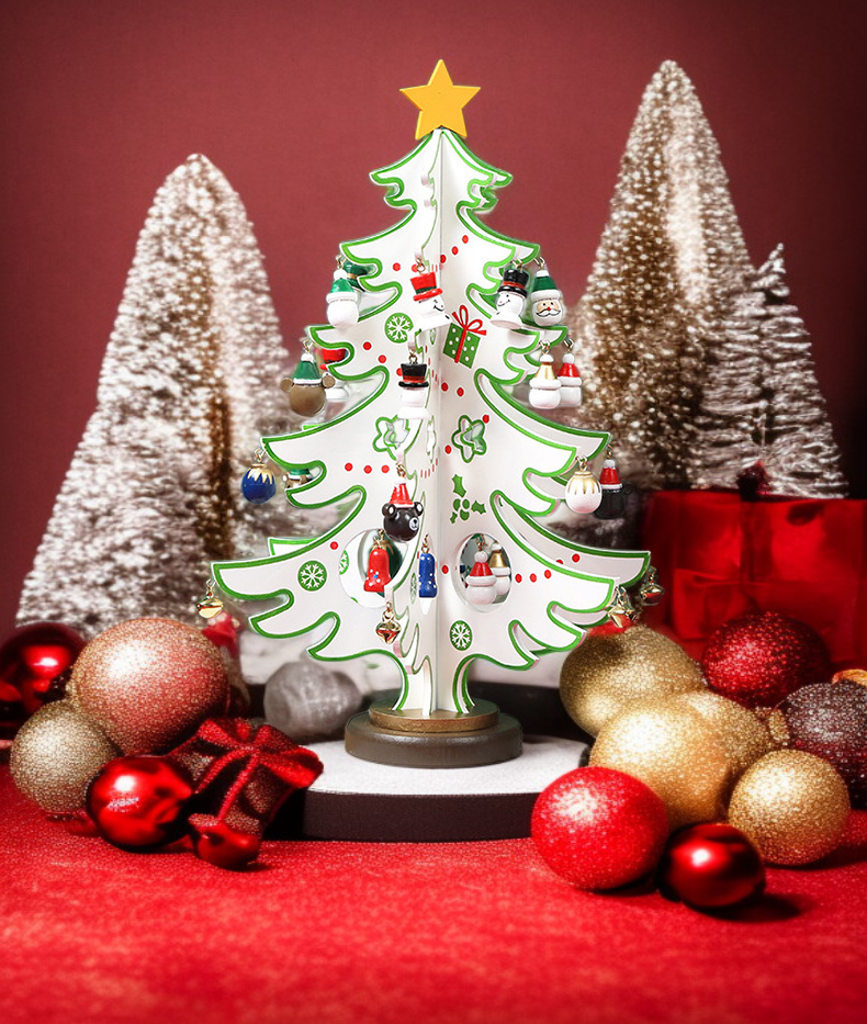 친환경 소재로 만든 나무 크리스마스 트리