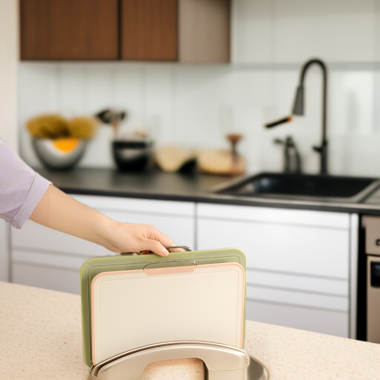 まな板 カッティングボード 33×22cm 3枚セット インデックス 抗菌 食洗機対応 滑り止め付き 傷つきにくい 食材別 色分け まな板スタンド付き 調理台 キッチン用品