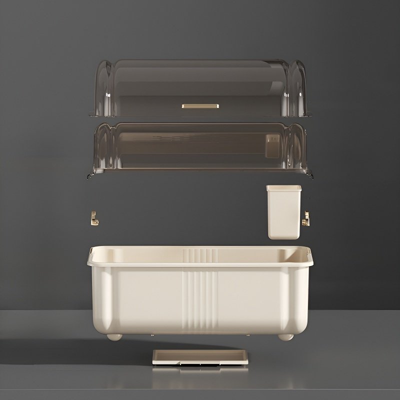 กล่องเก็บชามและจานในครัว