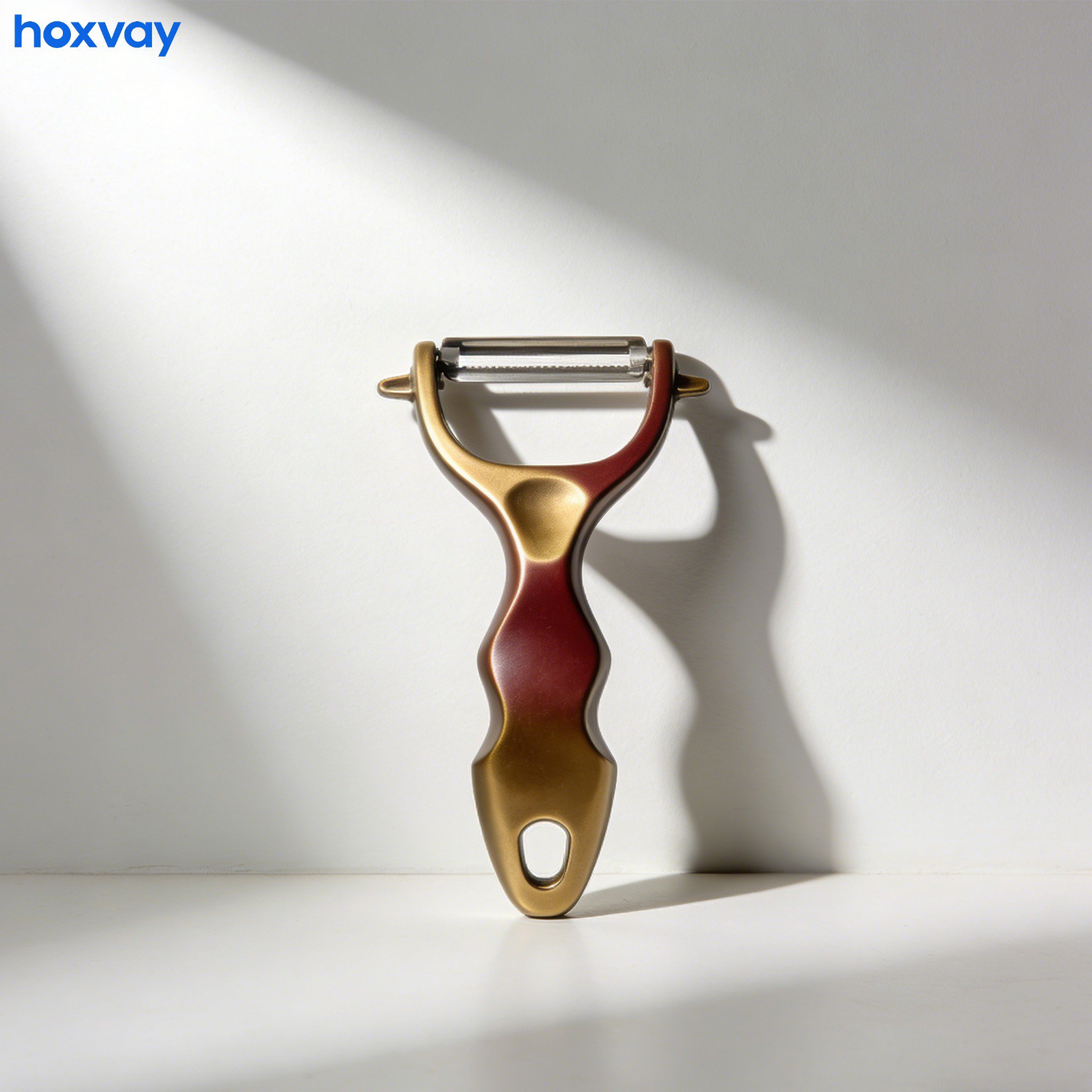 Three different peeler blades for various fruits and vegetables