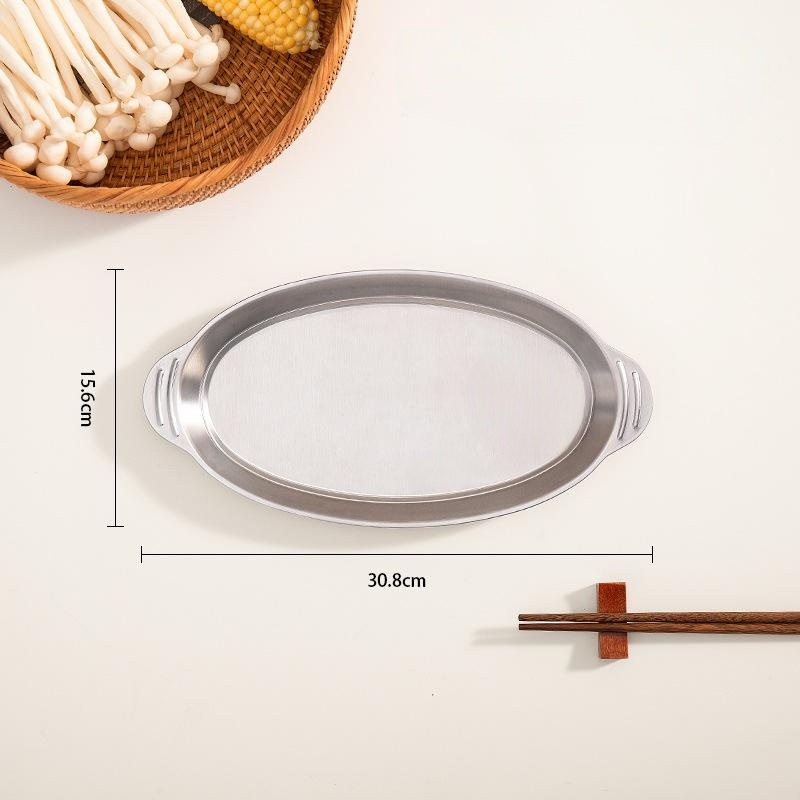 ステンレス製オーバルプレート