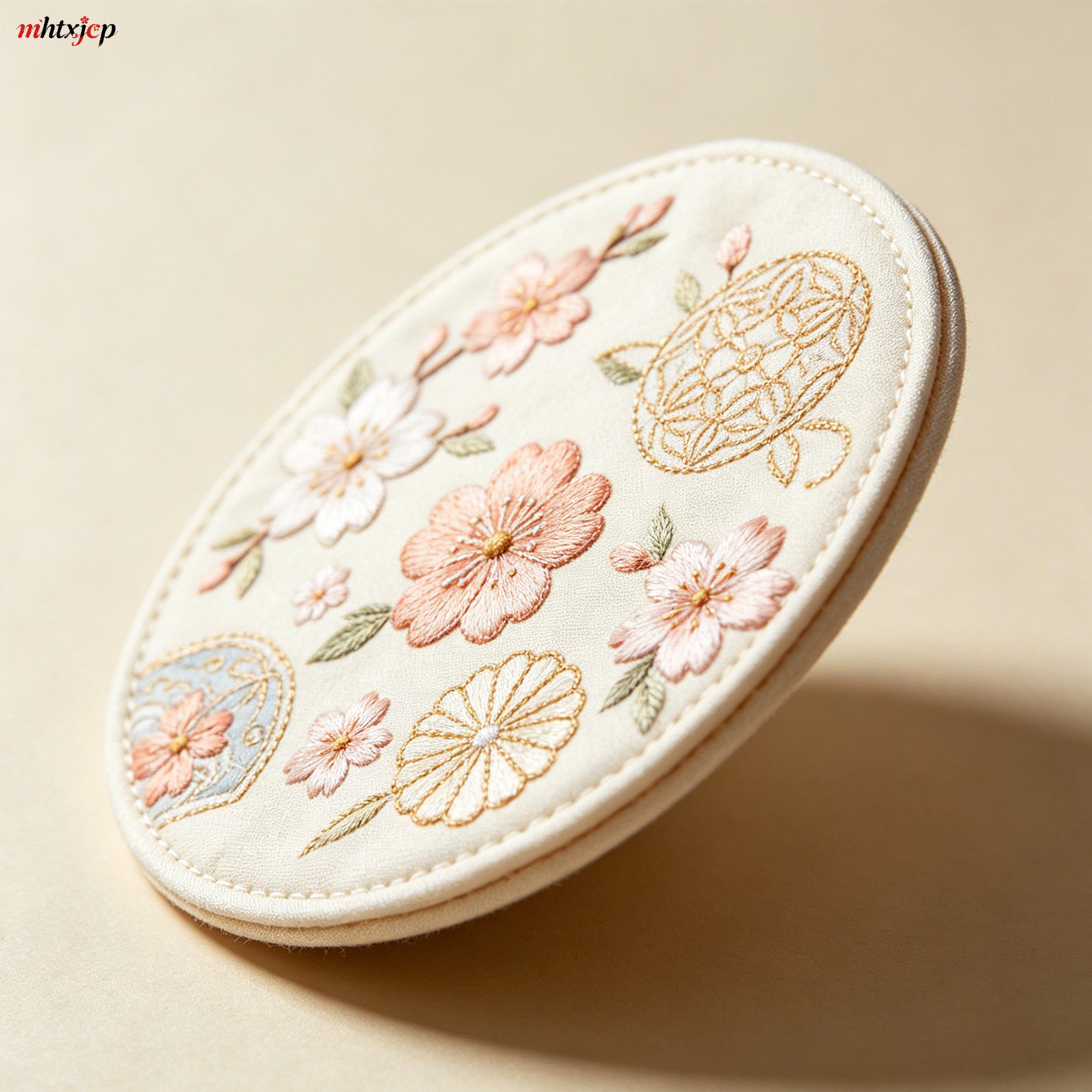 刺繍入り布製コースター（5枚セット）