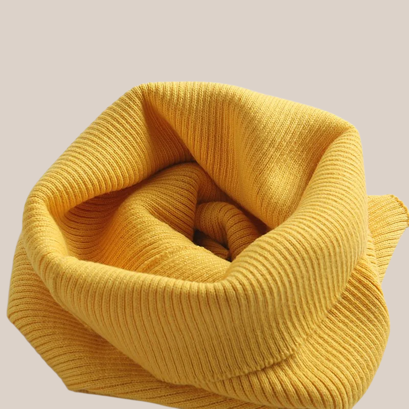 Bufanda cuello de invierno para hombre y mujer, tejido grueso de lana, protección cervical