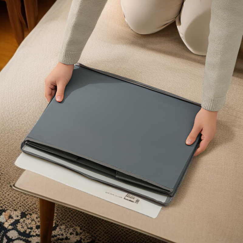 뚜껑 달린 비주얼 신발 케이스 다용도 체크 의류 수납 케이스 접이식 뚜껑 달린 비주얼 신발 케이스 신발 수납 케이스