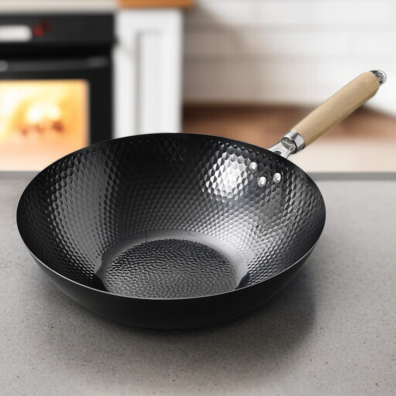 가정용 숙철 무코팅 볶음냄비 전통 가마냄비 무접착 후라이팬 후라이팬 무코팅 가마냄비 레인지