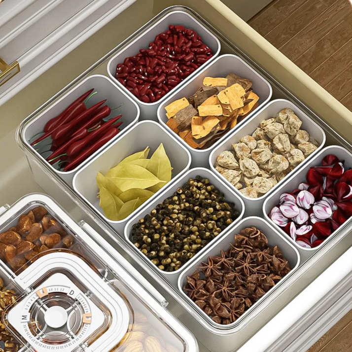 Gemüse-Aufbewahrungsbox mit Fächern für die Küche