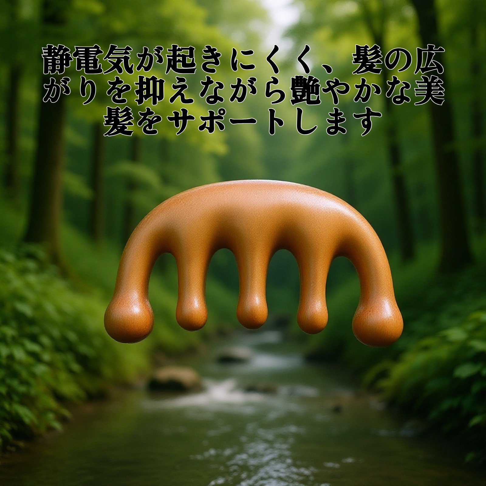 サンダルウッドマッサージコーム