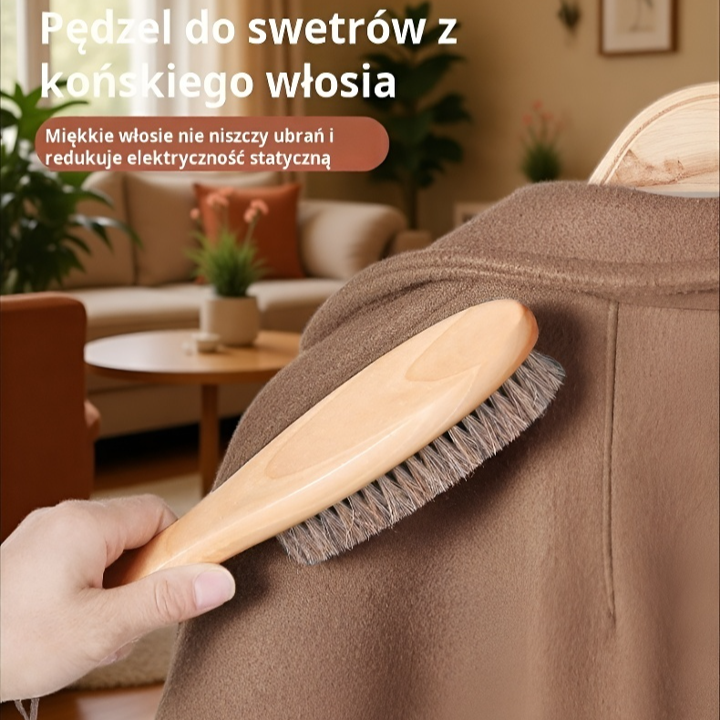 Specjalna szczotka do kaszmiru – narzędzie do usuwania kulek i kurzu z wełnianych swetrów