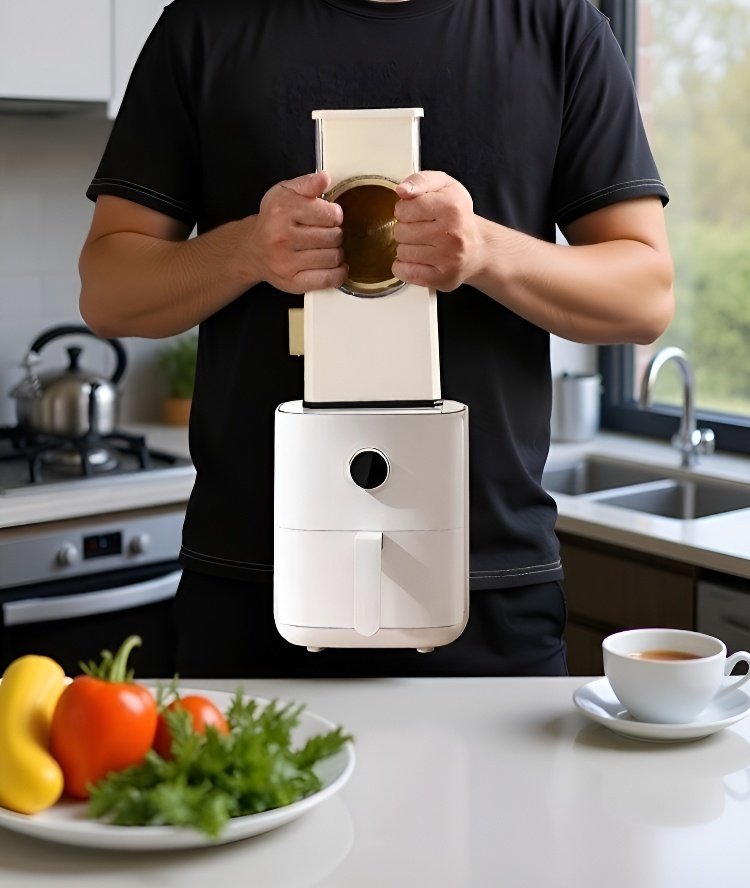 야채 절단기로 얇게 썬 오이와 당근