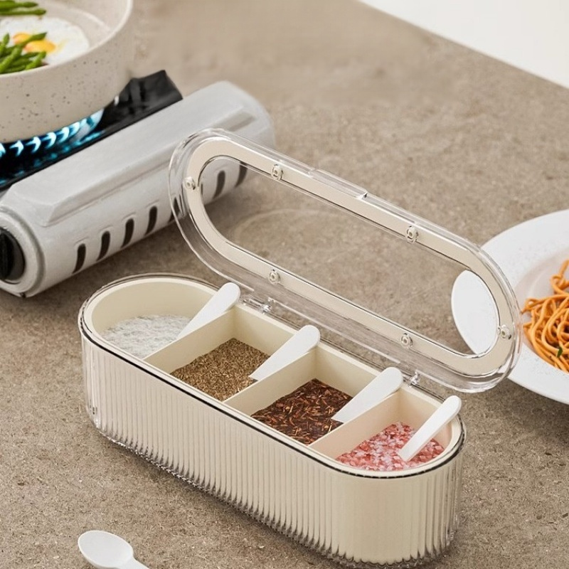 分格スプーン付き調味料収納ボックス