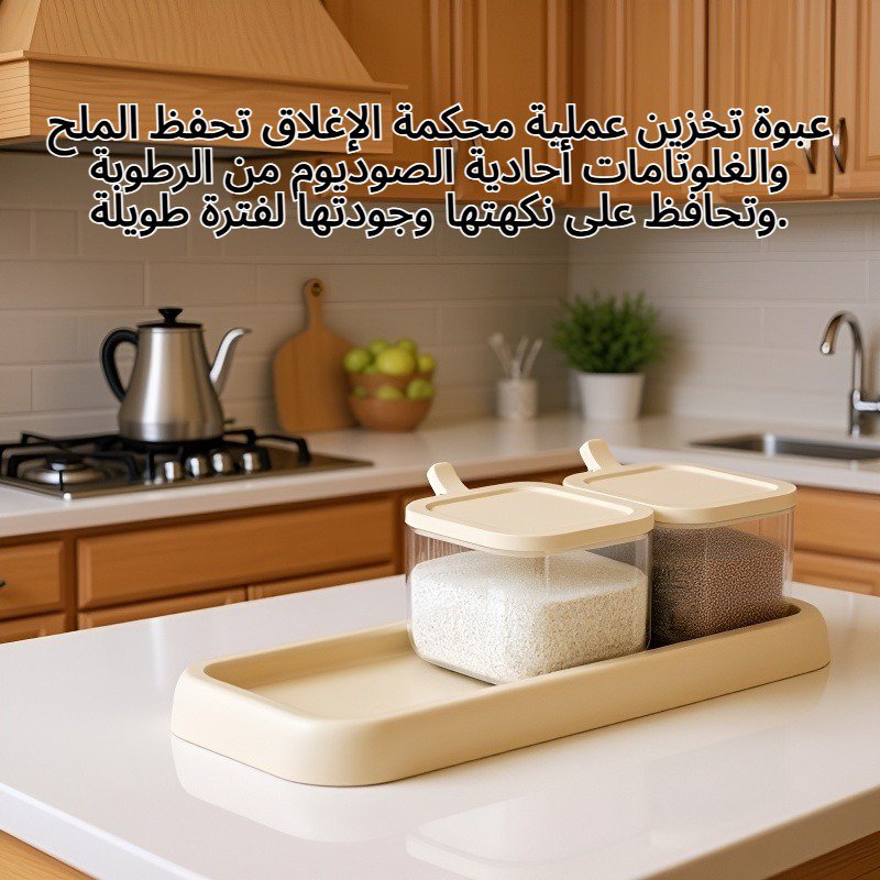 مجموعة توابل، عبوة توابل للمطبخ، برطمان توابل منزلي، عبوة تخزين ملح وغلوتامات أحادية الصوديوم  