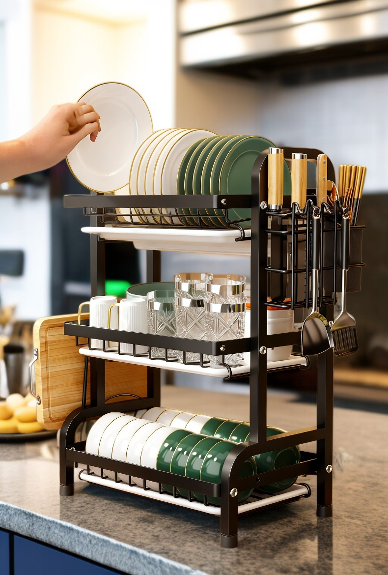 ชั้นวางจานชามผลิตจากวัสดุคุณภาพ