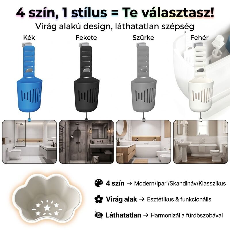 Többfunkciós WC vízkőoldó tabletta tartó