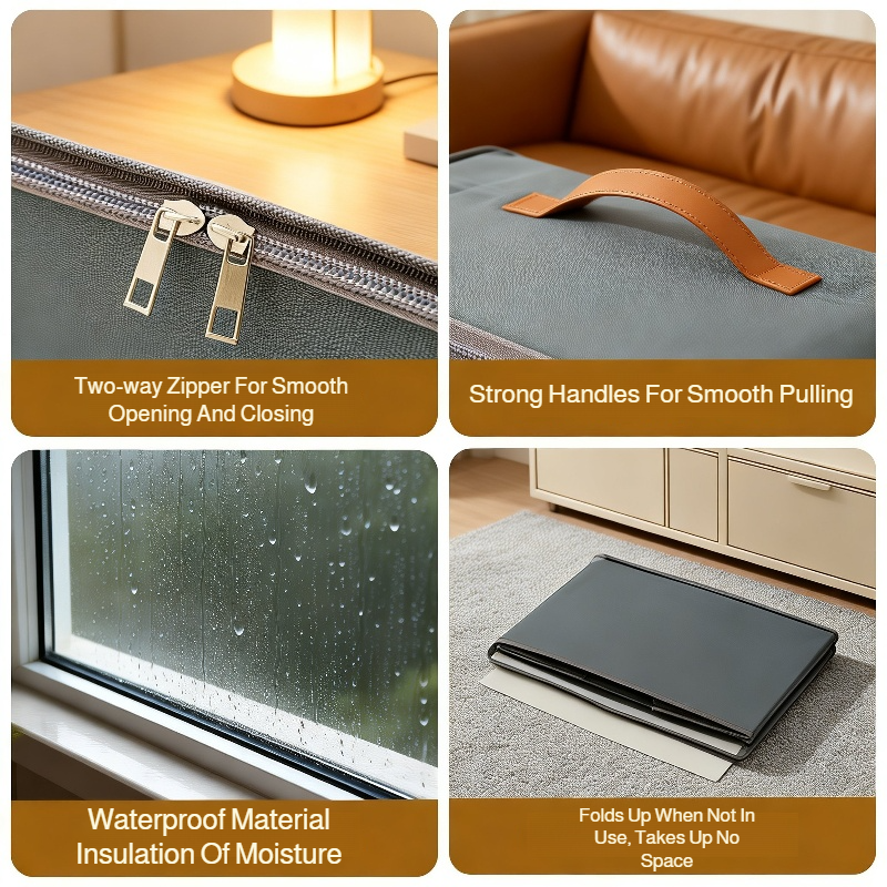 Shoe Organizer Box with Lid, Foldable Fabric, Dust and Moisture Proof