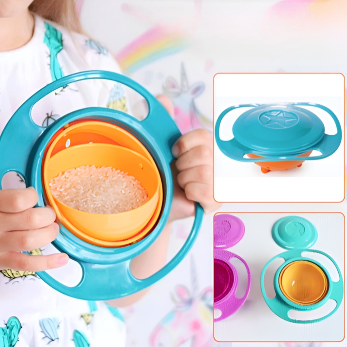 Spill-Proof Flying Saucer Bowl 