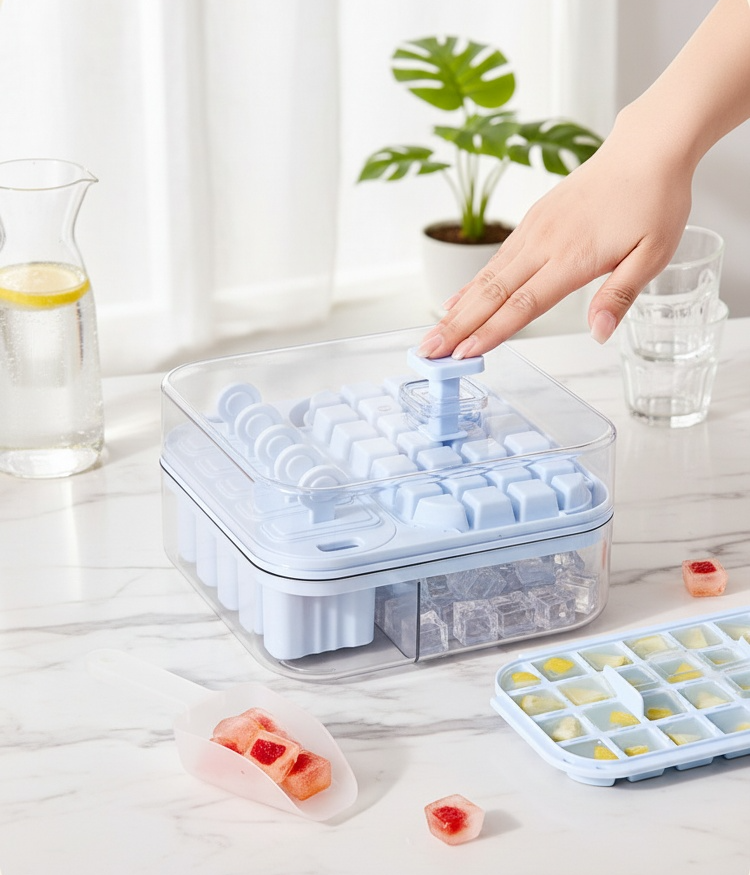 Ice tray with quick release feature