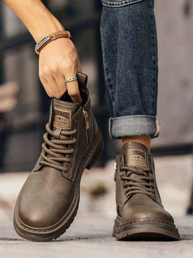 【神戸百年皮革工房】5cm身長アップブリティッシュワークブーツ