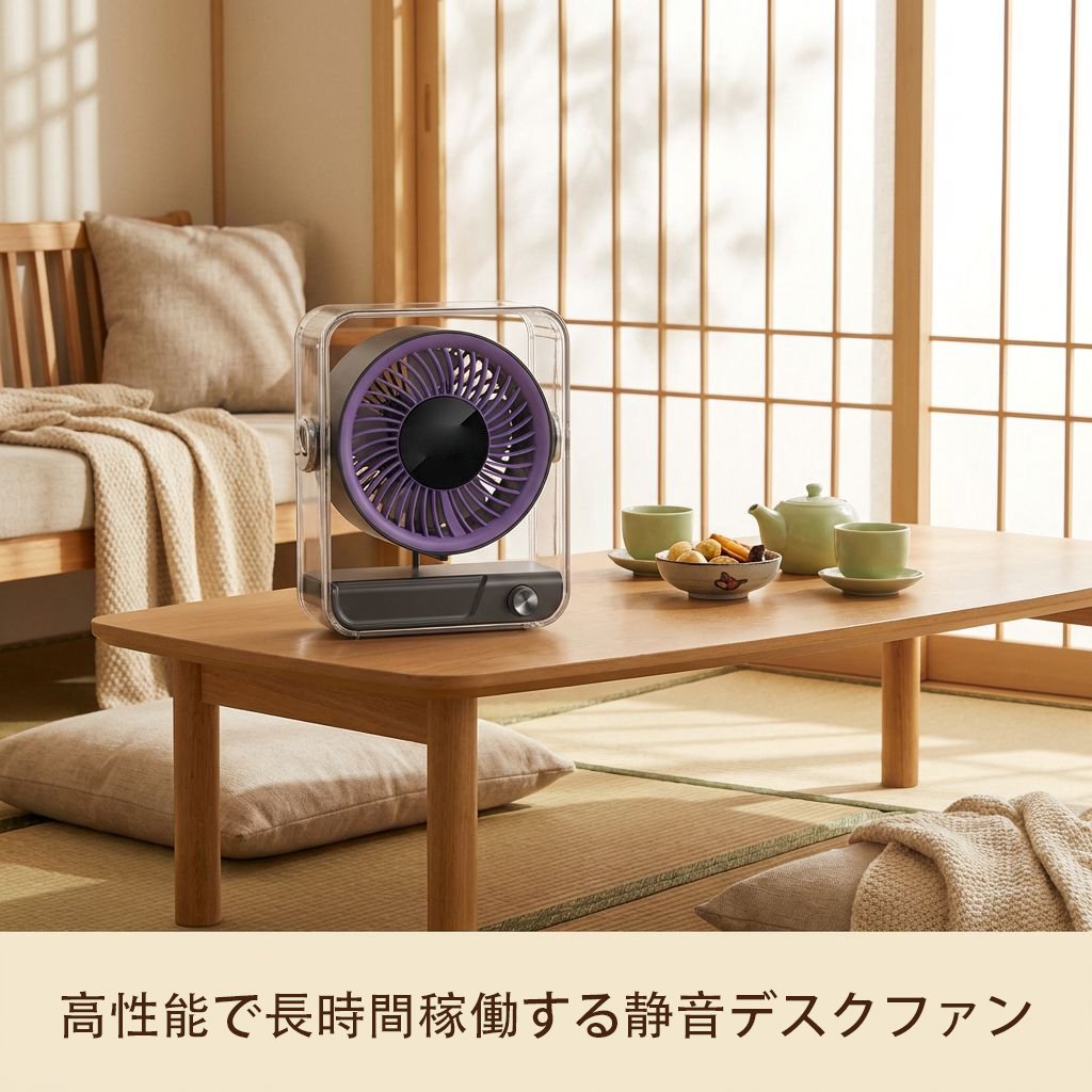 高デザイン・超長時間稼働・静音デスクファン